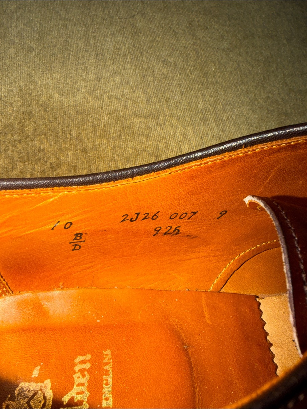 Rare Alden Handsewn Norwegian Front Derby Shoes - Brown Calfskin - Picture 4 of 4